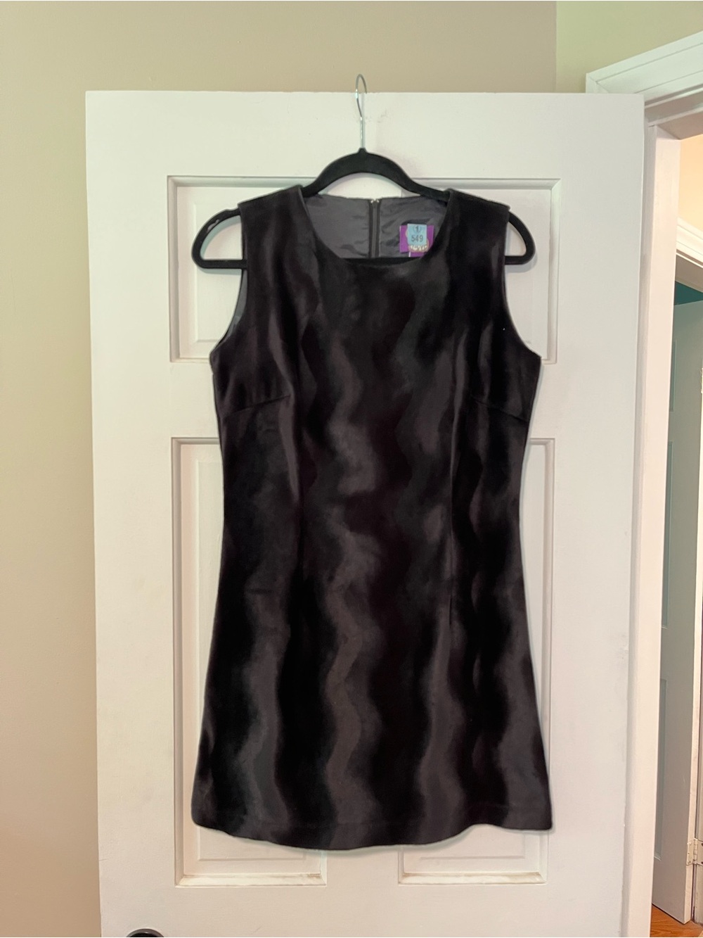 Free People Vintage Black Sleeveless Velvet Mini Dress